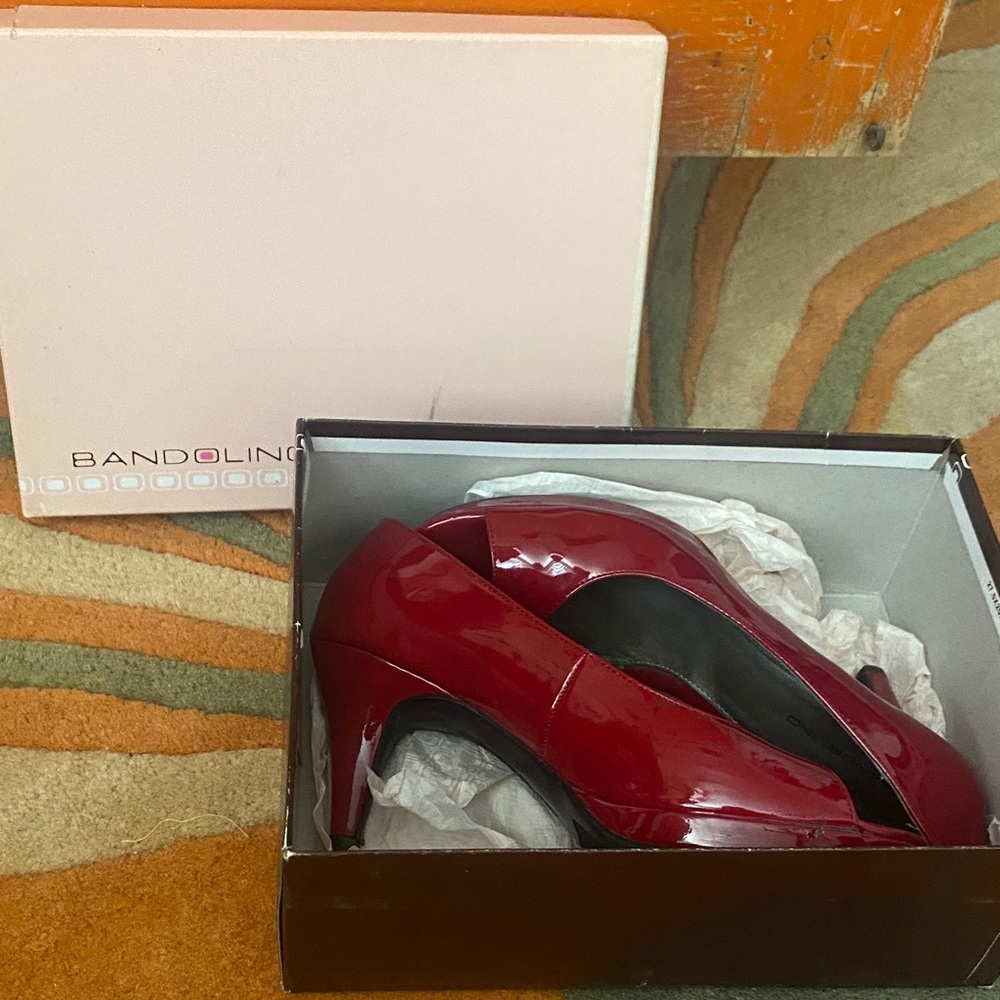 Bandolino Cherry Red Patent Heels